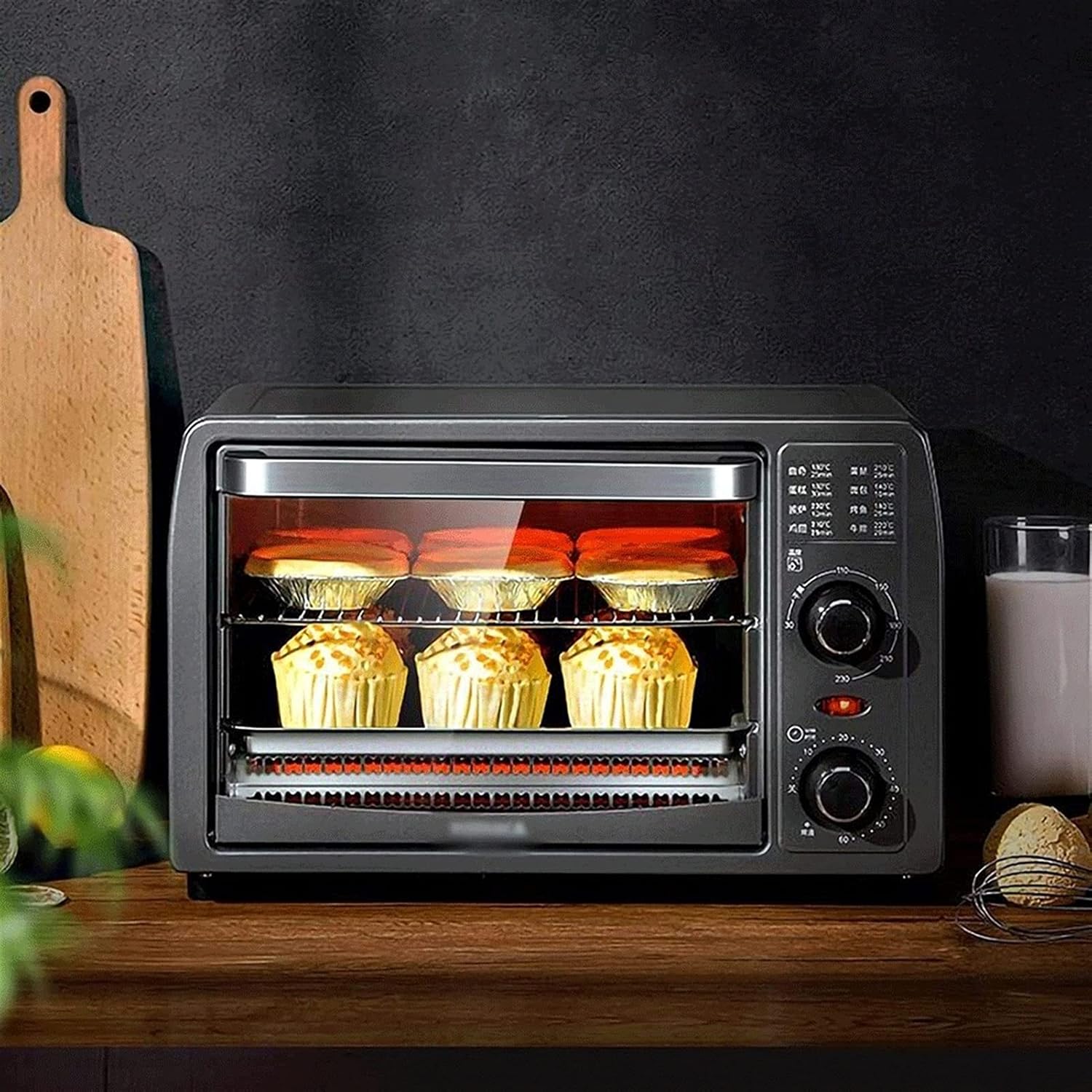 Mini Electric Oven 13L Household Multifunctional Fruit Dryer, Vegetable and Fruit Drying Cake Baking Low Temperature Fermentation Oven