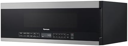 Kenmore KMOMJK12S2SW-10 Low Profile Over The Range Microwave Hood Combination Steam & Sensor Cooking, 11 Power Levels, 1.2 Cu Ft, Stainless Steel