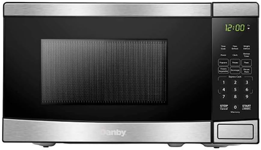 Danby DBMW0721BBS Countertop Microwave, Stainless Steel