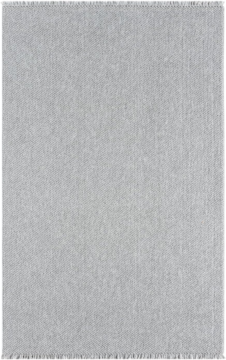 LUXE WEAVERS Solid Machine Woven Gray 9x12 Area Rug, Indoor Stain-Resistant Carpet