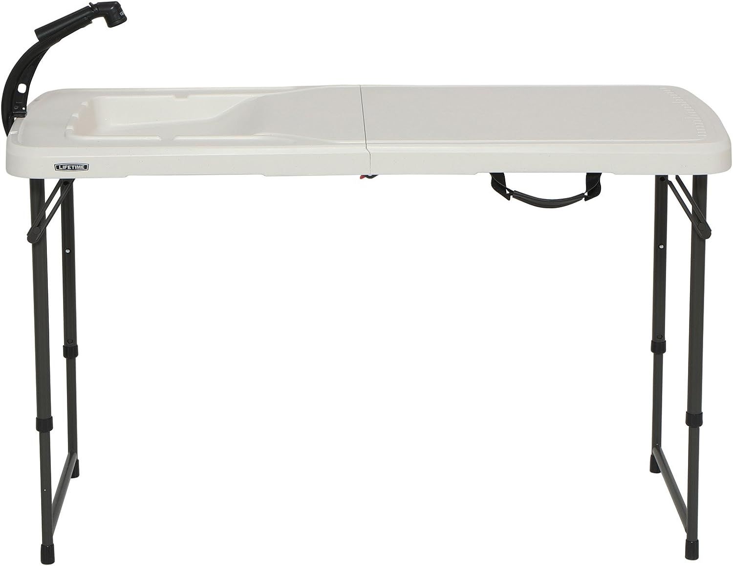 Lifetime 4 Foot Folding Fish Fillet Cleaning Table with Sink - for Camping, Picnic, Garden, Outdoors