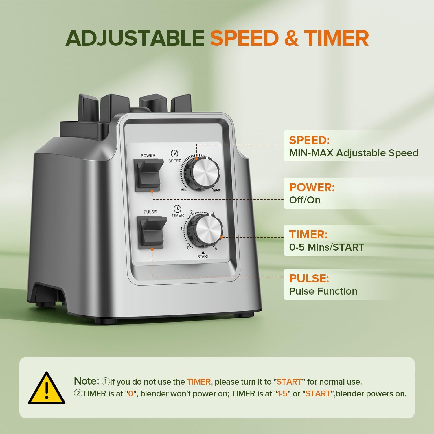 Blender, 68Oz. Countertop Blenders with 20Oz. Grinder, 28000 RPM Kitchen Blender for Smoothies, Ice Crushing, Frozen Fruits, Self-Cleaning, Speed Adjustable