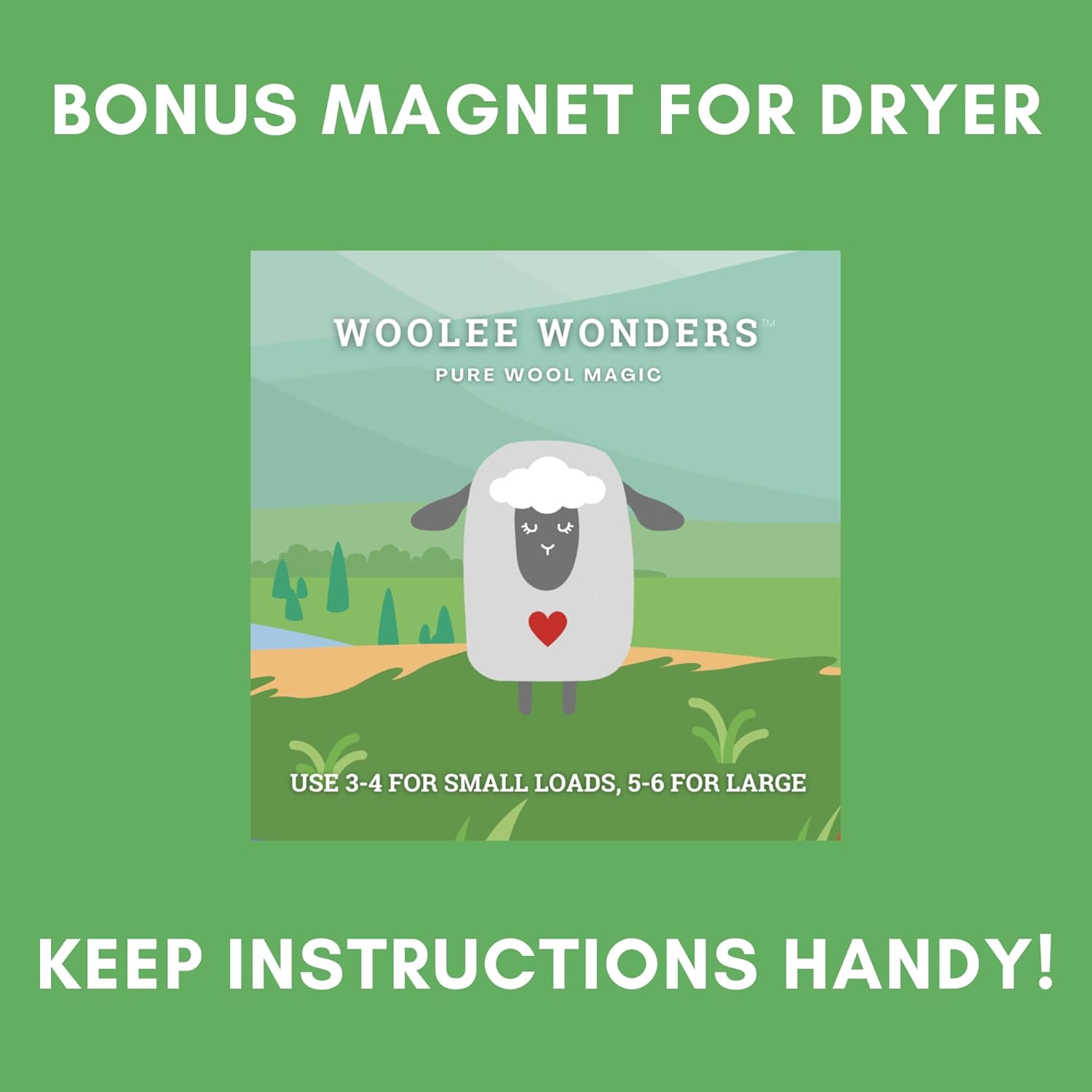 6-Pack XL Organic Wool Dryer Balls - 100% New Zealand Wool, Reuse for 1000 Loads, Fair Trade, Handmade in Nepal, Dryer Balls Laundry Reusable, Critters Dryer Ball Set, Mesh Laundry Bag