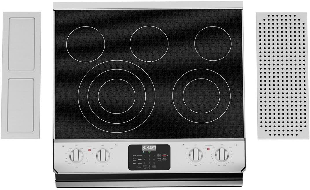 SHARP STR3065HS 30 Inch Smart Rangetop with 4 Cooking Zones, Microwave Drawer Oven, Triple & Double Heater, Warming Zone, Sensor Cook, and Metal Rotary Knobs/Glass Touch Panel