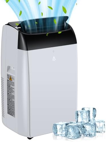 Portable Air Conditioner, 12000 BTU Air Conditioner with Remote Control,Quiet AC Unit with Cool, Dehumidifier & Fan Mode, 24 Hour Timer, Room Cooling Up to 450 sq ft