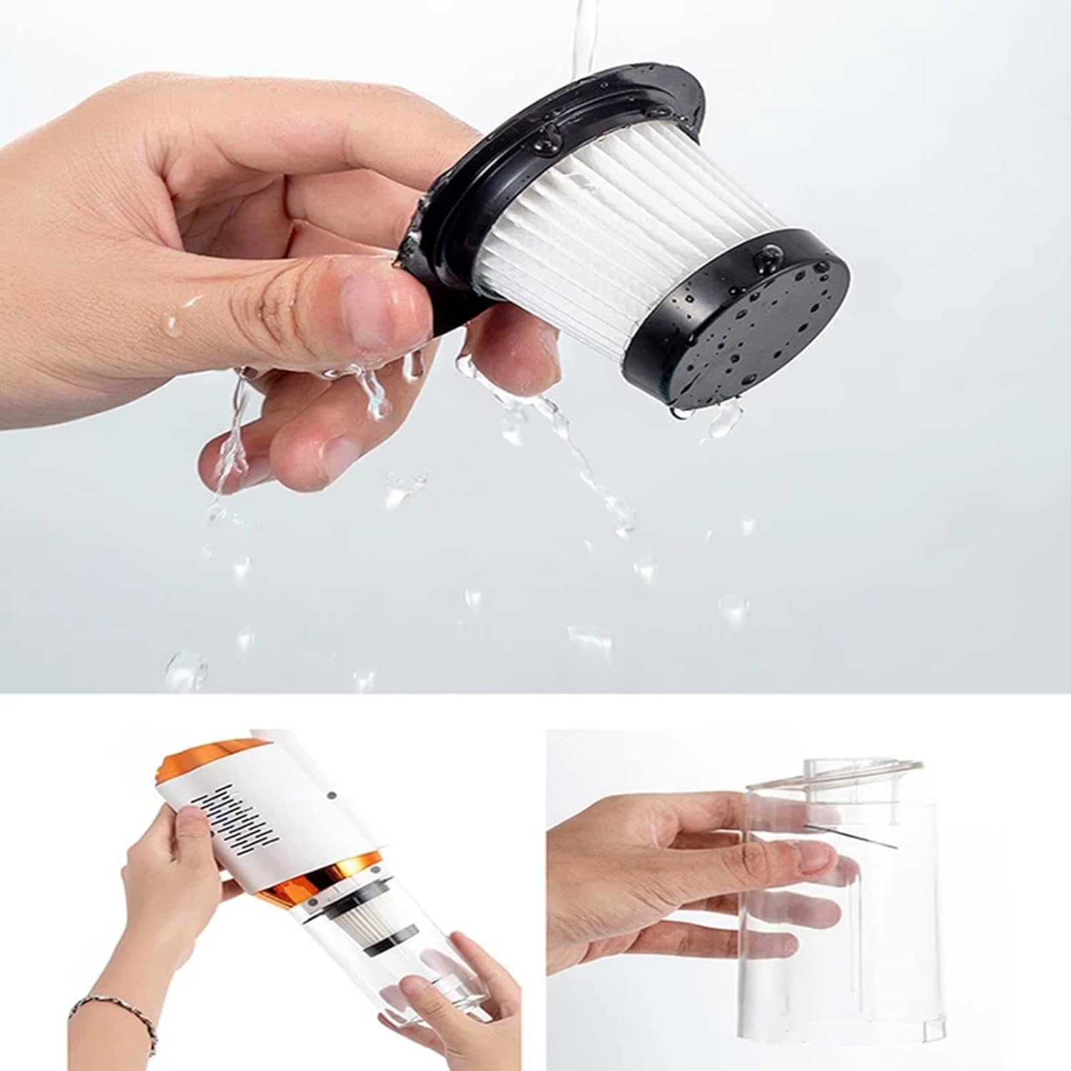 Handheld Vacuum Cleaner 600W Powerful Suction Stick Vacuum Cleaner Cordless Light Weight Handheld Carpet Cleaner, Portable Ash Vacuum for Home Car,Green