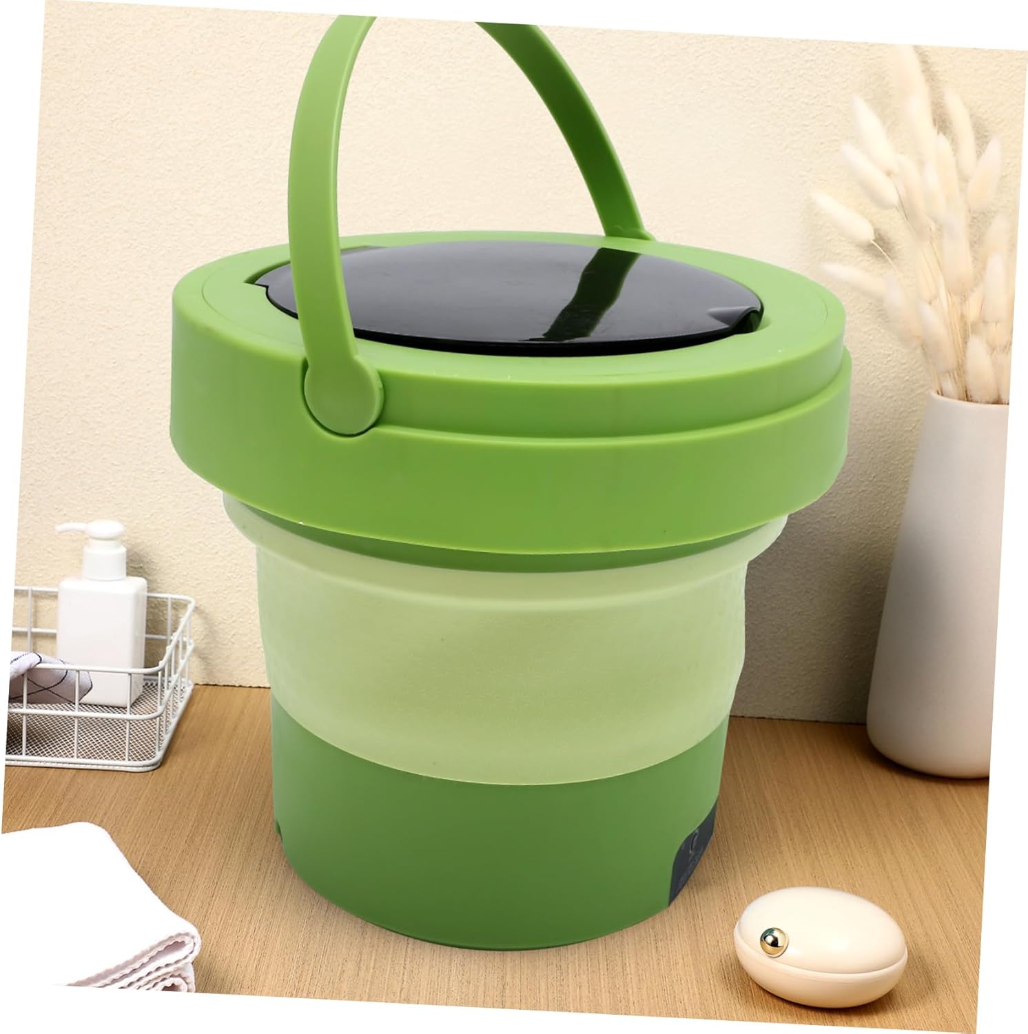 Mikikit Portable Washing Machine Compact Lightweight Washer for Travel Dorm Apartment High Speed Rotation Efficient Laundry Machine for Shirts Dresses Shirts US Plug Portable Washer for