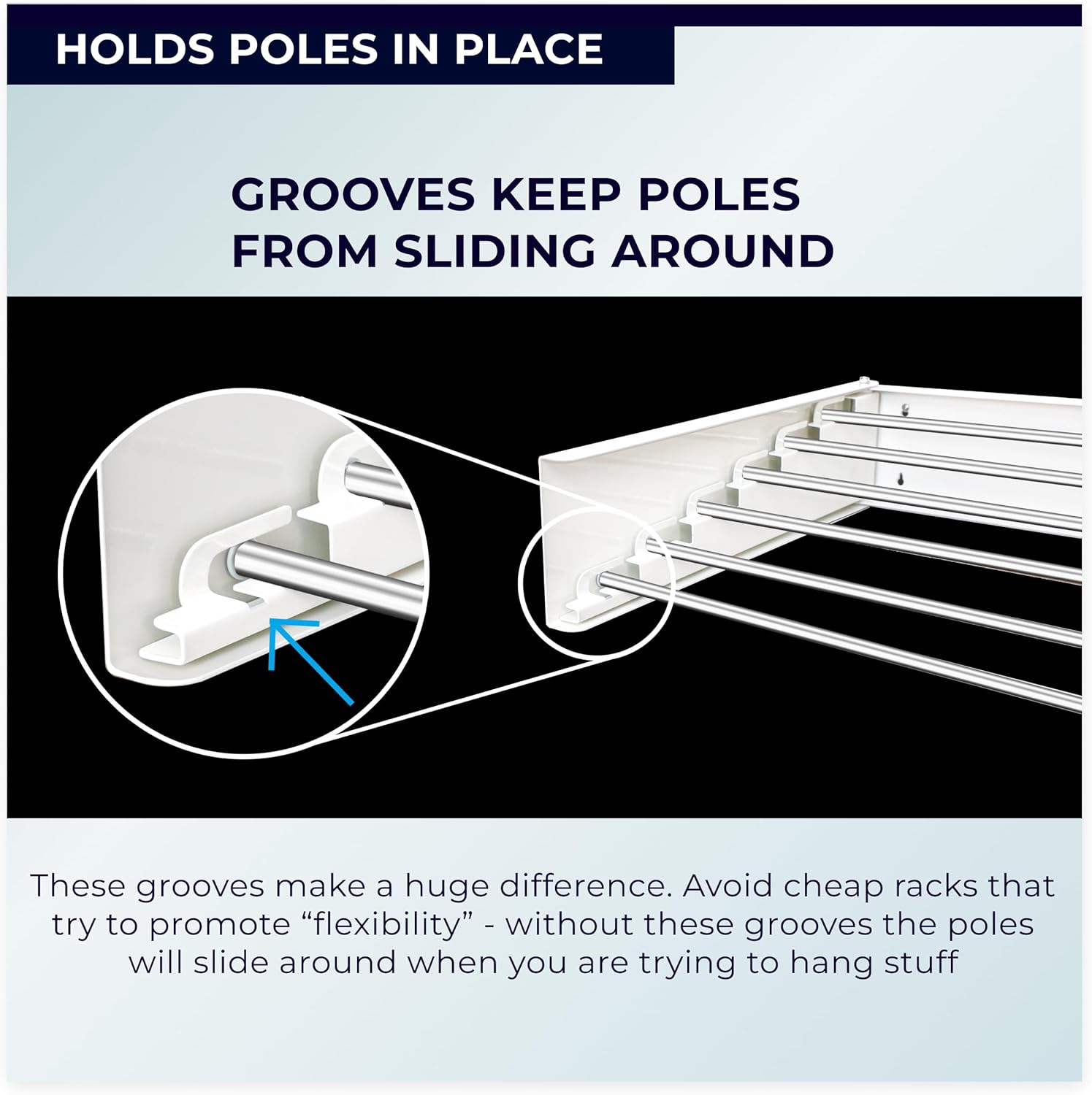 MODERN-X Wall Mounted Clothes Drying Rack with 6 Swivel arms, 35”Wide, 26 Linear ft of Laundry Drying Rack Space, 6 Collapsible Aluminum rods, 2X Drying Capacity, Space Organizer Holds up to 60lbs