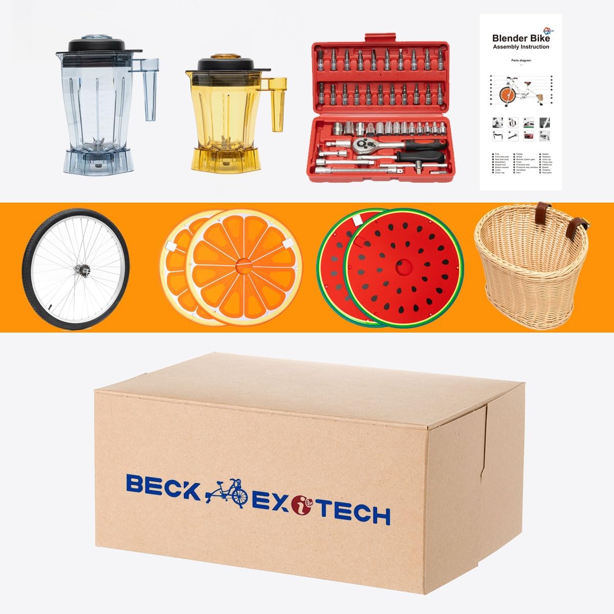 Beach Party Blender Bike - Stationary Smoothie Blender & Juicer Smoothie Bike/customized Cheap juicer blender bike Stationary bike