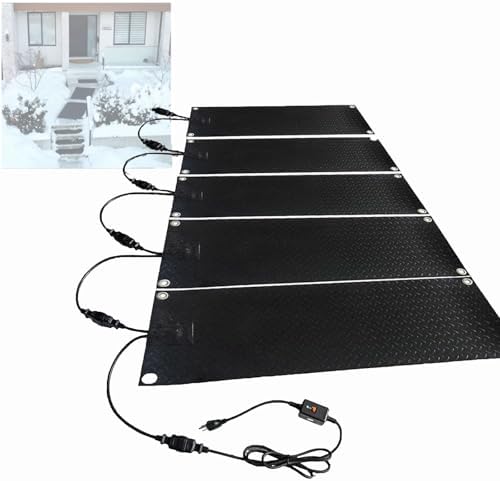 Heated Snow Melting Mat for Outdoor Stairs & Driveways – Non-Slip Electric Heating Mats for Winter Snow Removal – Safe & Effective Ice Melt Solution