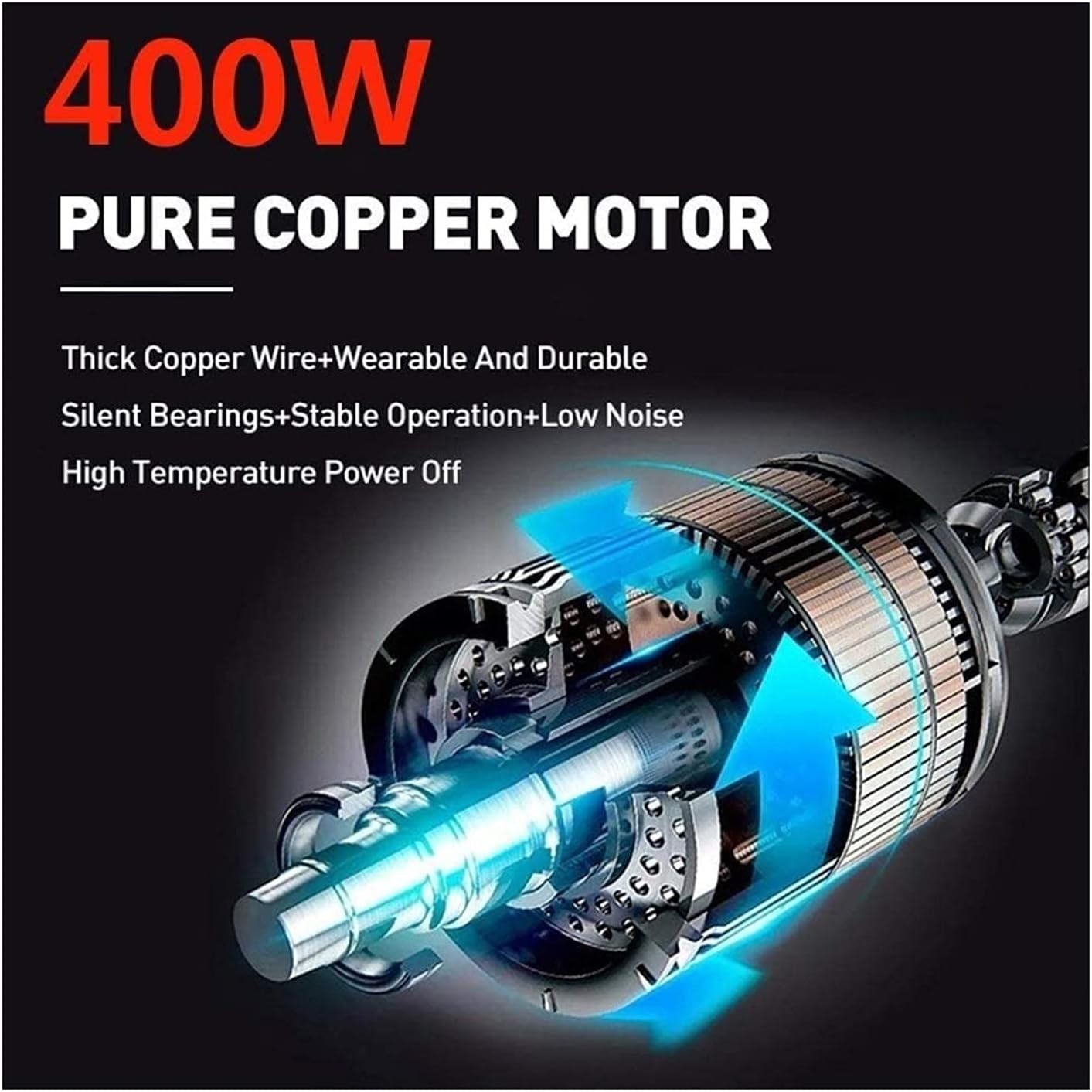 Immersion Blender 400W Hand Blender 4-in-1 Hand Blender Set Includes Stainless Steel Stick Blender Chopper Beaker Milk Frother and Whisk BPA-Free