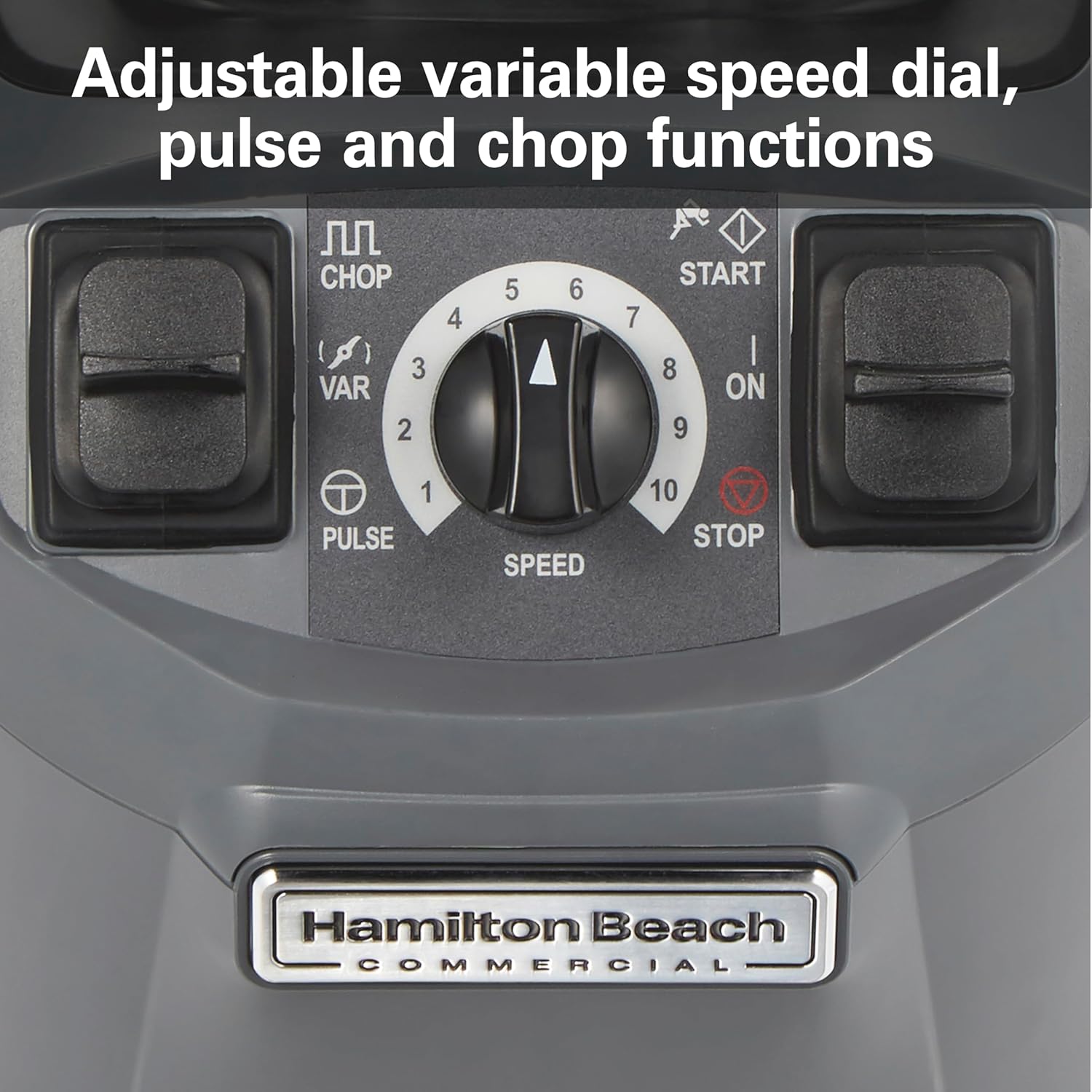 Hamilton Beach Commercial HBF510S Expeditor Stainless-Steel Culinary Food Blender, 2.4 Horsepower, 64 Ounce Capacity, Variable Speed, Chop Function, NSF Certified