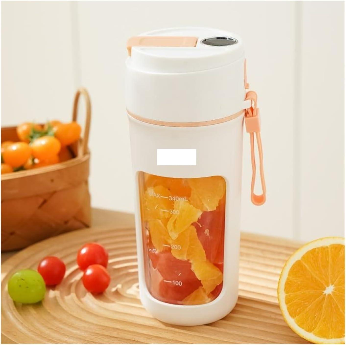 Fit for Portable Electric Juicer Blender - Multifunctional Fruit Mixer with 6 Blades and 1200mAh for Smoothies and Juices(Orange)