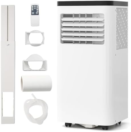 DORTALA Portable Air Conditioner 10000 BTU, 3-in-1 AC Unit with Remote Control, Dehumidifier, 24H Timer, Window Kit, Stand Up AC for 450 Sq.FT Bedroom, Dorm