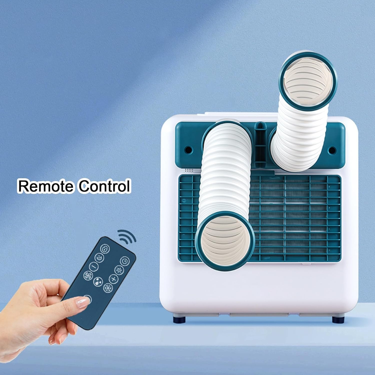 Portable Camping Air Conditioner Small Air Cooler with Remote Control and Timer Compressor Refrigeration for Room Bedroom Office Outdoor, 220V