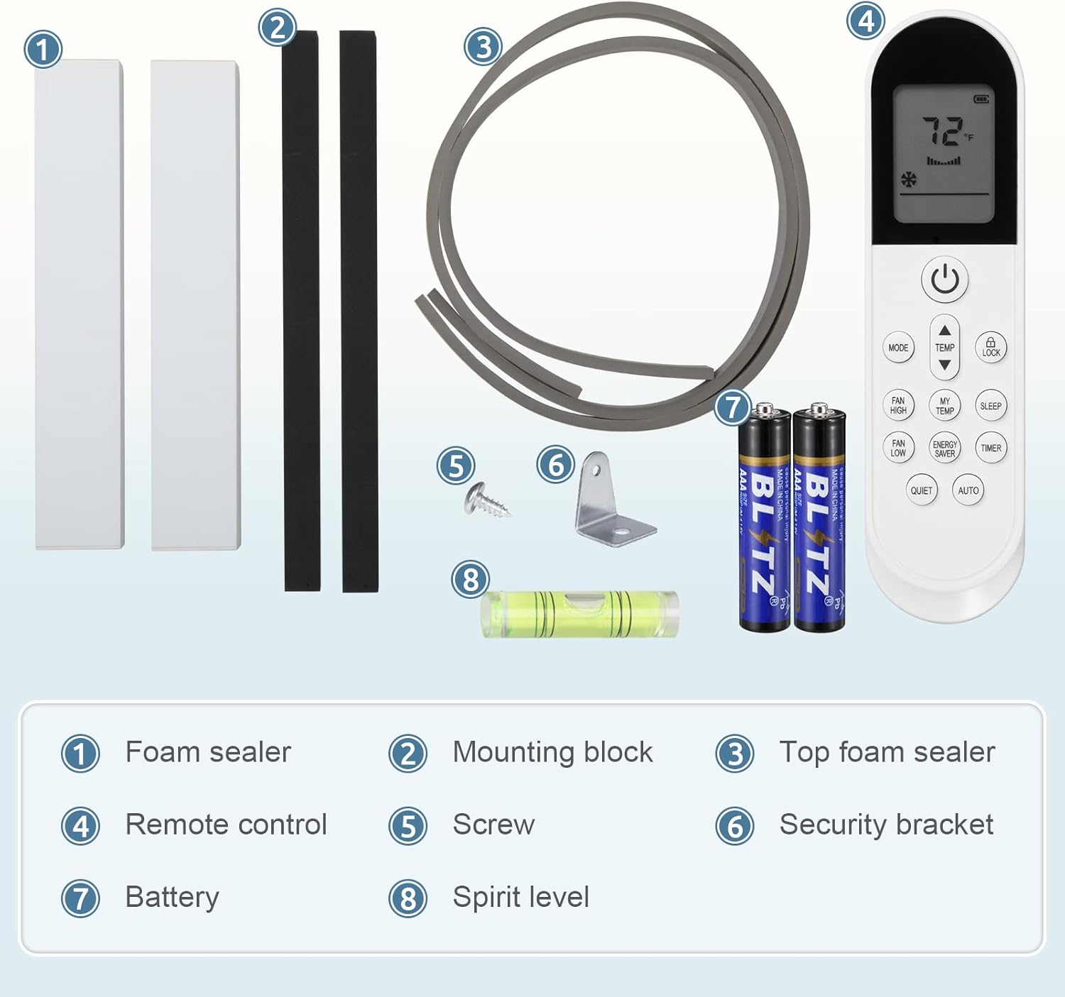 Antarctic Star 12,000 BTU Window Air Conditioners Cools up to 550 Sq. Ft, U-Shaped Air Condtioner Window Unit with 6 Modes 24H Timer, Energy-saving Window AC Units, Easy to Install, White