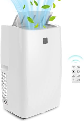 12,000 BTU Portable Air Conditioners, AC Portable Unit Cools up to 550 Sq.Ft,Room Air Conditioner with Remote Control,Dehumidifier & Fan, 3-in-1 Floor Standing Air Conditioner