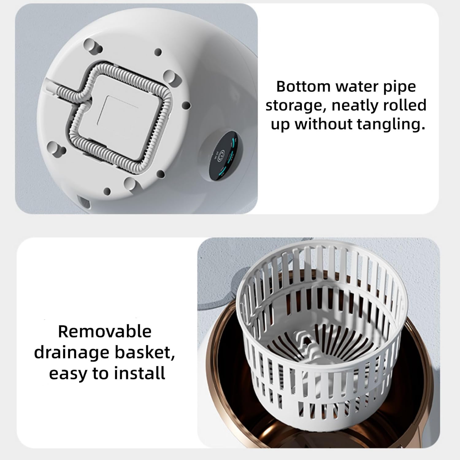 Mini Underwear Washing Machine Semi-Automatic Washing,Spin-Drying Dual-Purpose Underpants Washer (khaki)