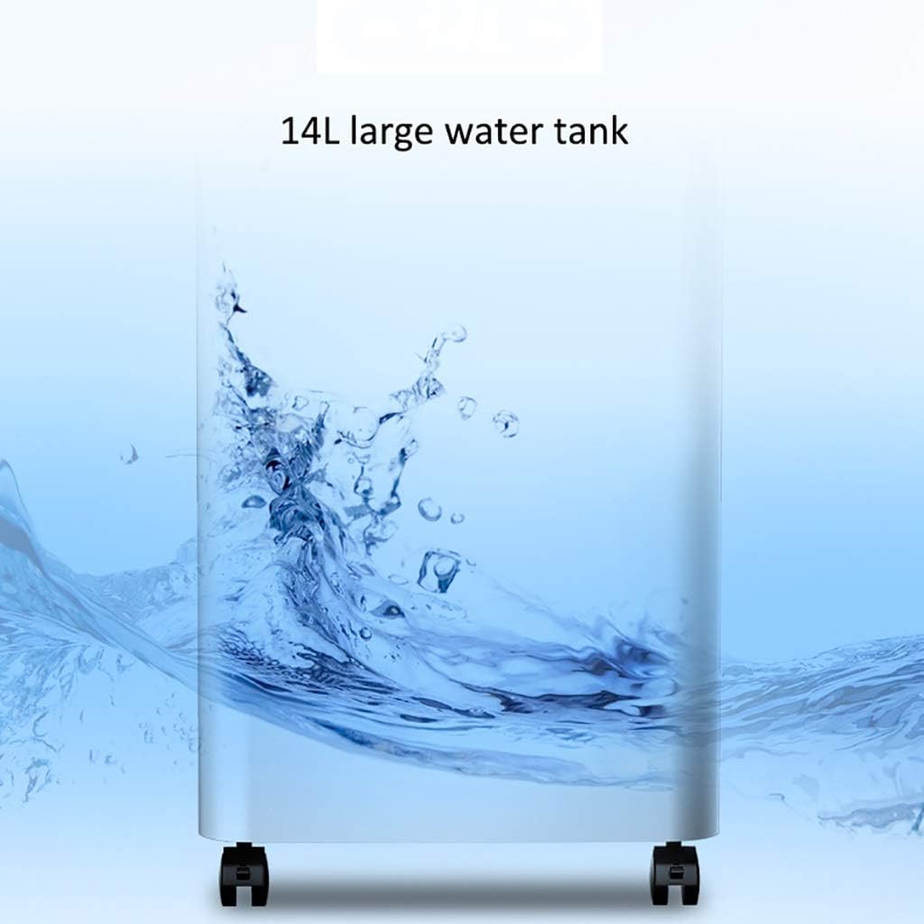 Portable Air Conditioner Fan Space Air Coolers Bladeless Remote Control Cold Air Fan Water Cooled Ultra Quiet Standing Air Conditioner For Bedroom Office Floor White