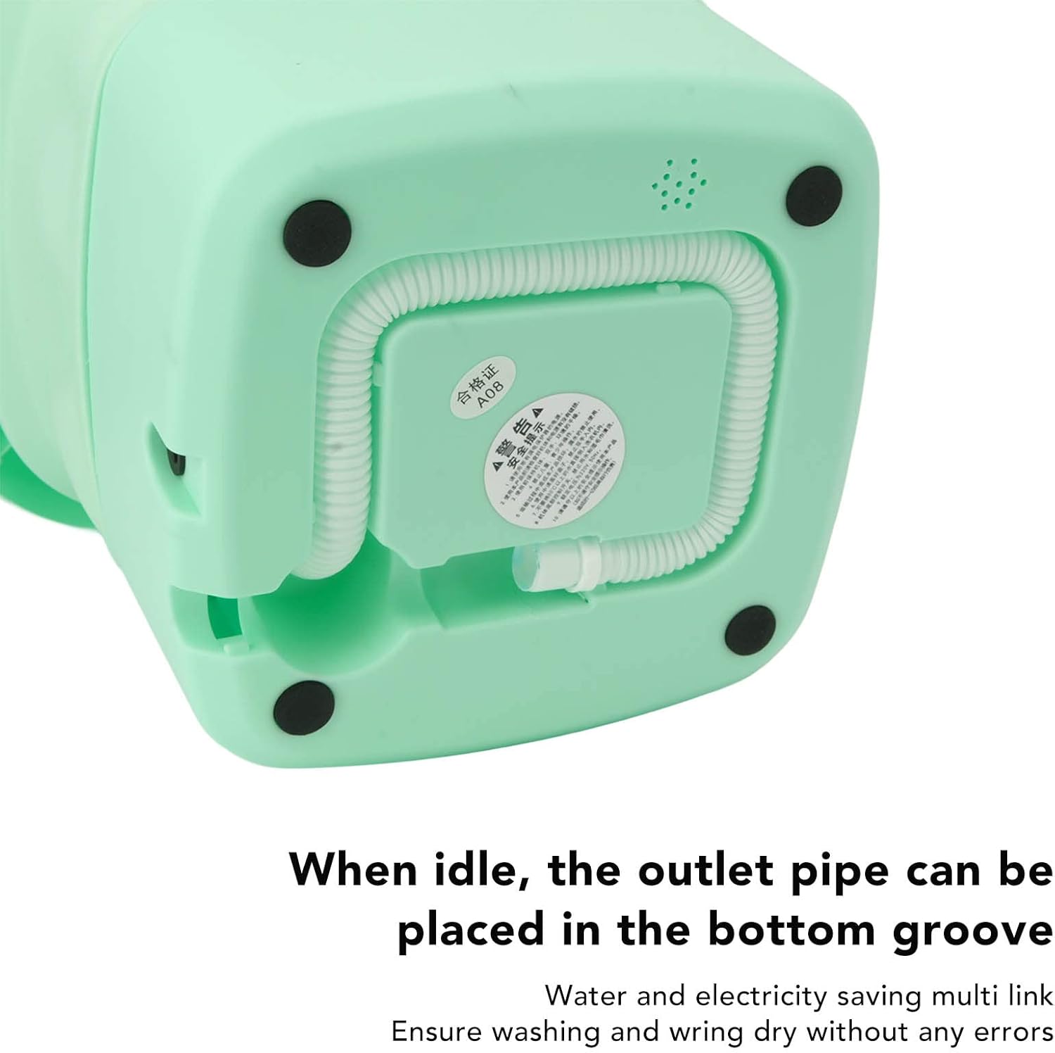 Portable Washing Machine, 6.5L Foldable Mini Washing Machine, Small Automatic Portable Washer with Water Tube, Spin Dry, Suitable for Apartments, Dormitories, Camping, Travel ()