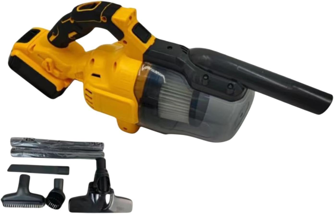 Handheld Vacuum Portable Automotive Interior Cleaner Compact Small Strong Suction for Boat Floor Auto Furniture Pet Hair, Yellow