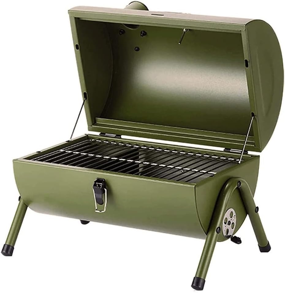 Portable Gas Grill | Small, Mini, Lightweight Tabletop BBQ | Perfect for Camping, Tailgating, Outdoor Cooking, Boats, Travel(Green)