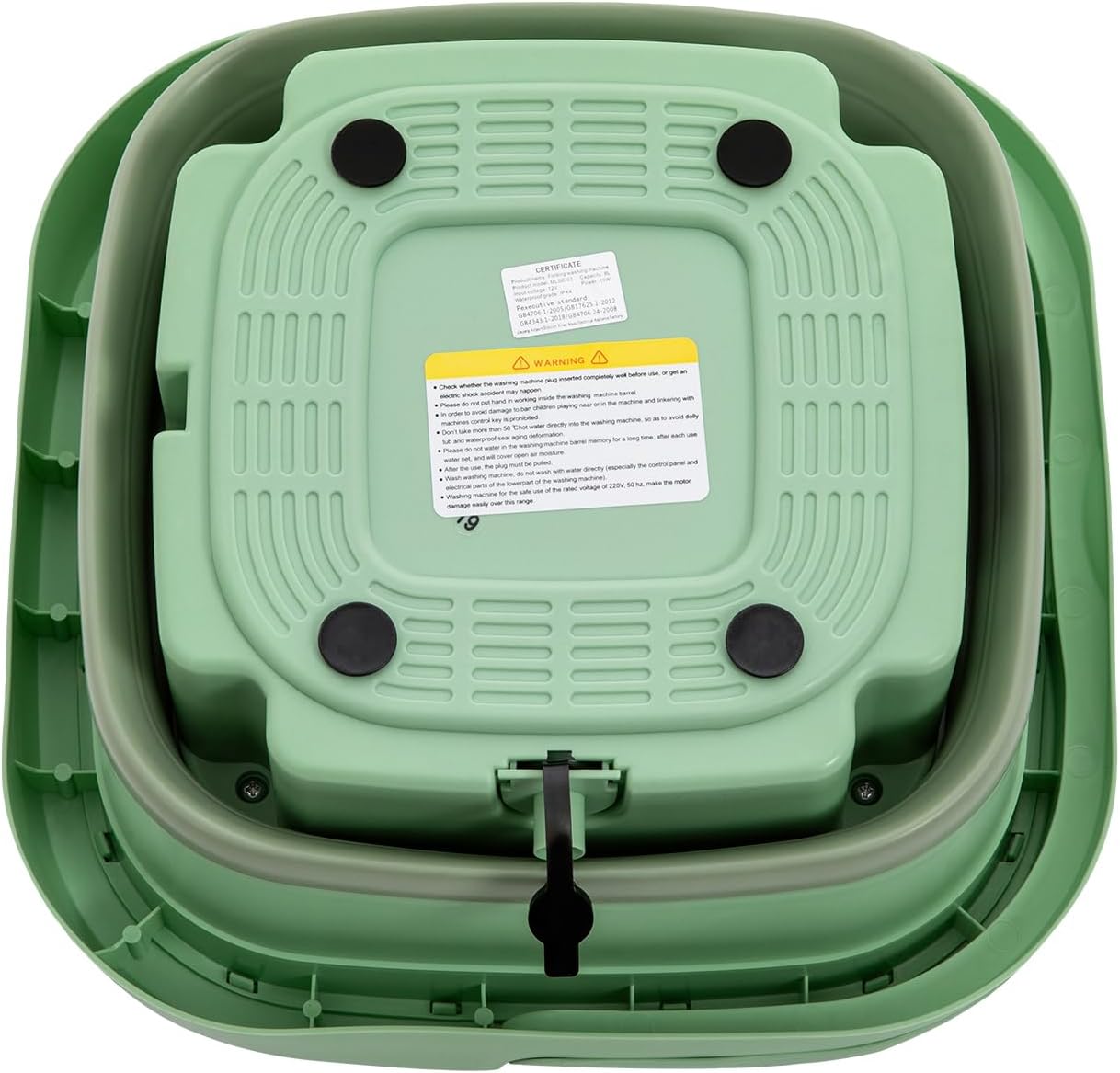 Mini Portable Washing Machine, 8L Foldable Washer, Collapsible Travel Washing Machine with Deep Cleaning of Underwear, Mini Laundry Washer for Underwear or Socks,Small Clothes (Green)