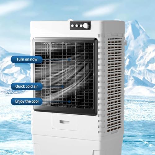 Windowless Air Conditioner, Evaporative Swamp Cooler with 3 Speeds and Large Tank, Portable Air Cooler for Room Office Garage Use