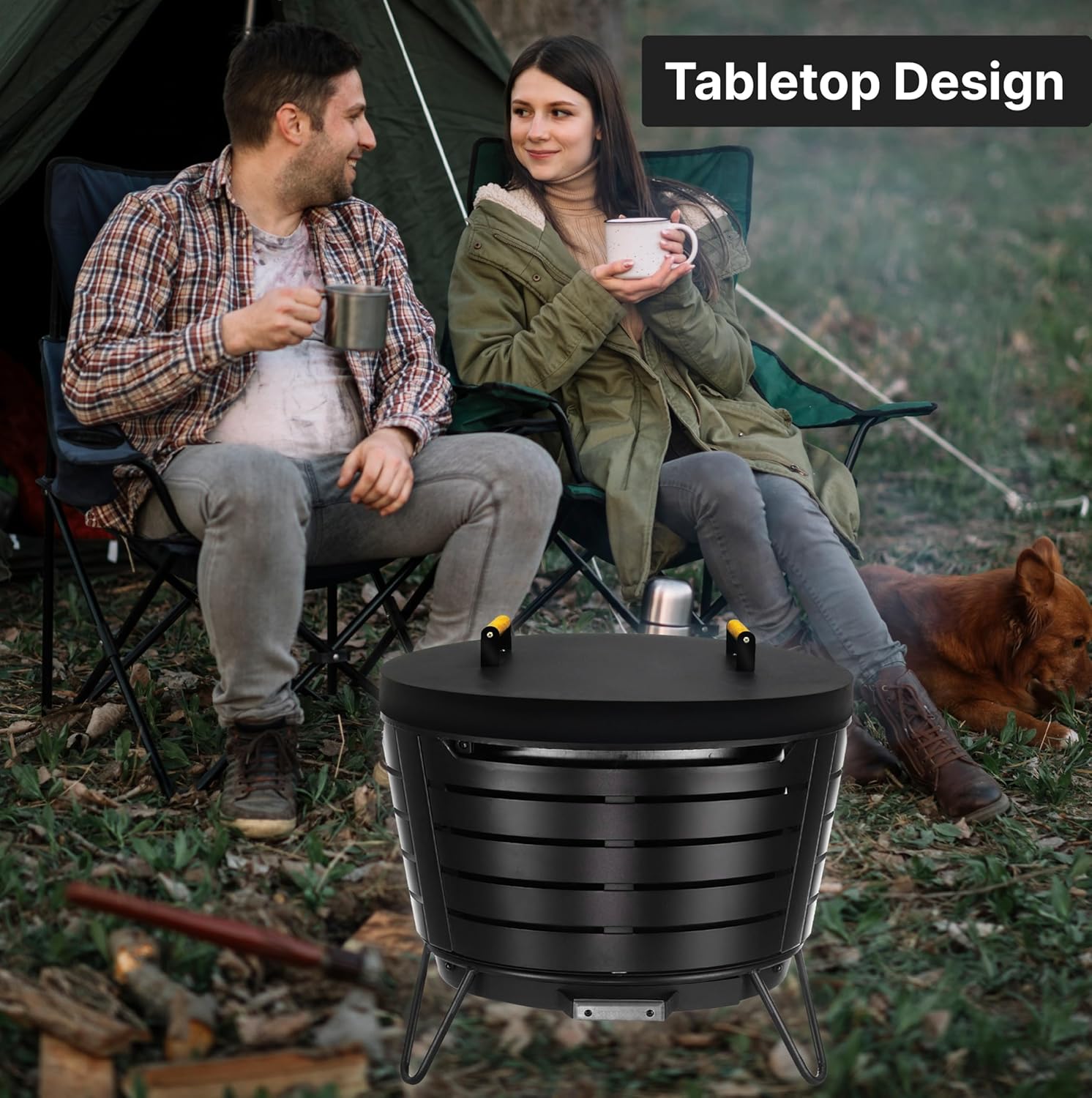 FEBTECH Firepit Lid Round 25.5 inch Compatible for 25