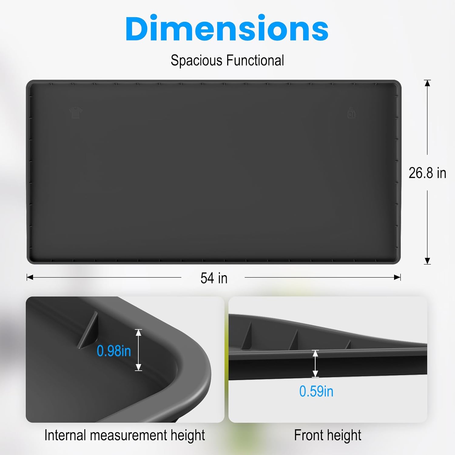 Washer dryer countertop - Large 54 x 26.8in washer and dryer covers ，Non-slip Waterproof Washing Machine Cover Protector Top Load，washer and dryer covers for the top for Laundry & Kitchen（Black）