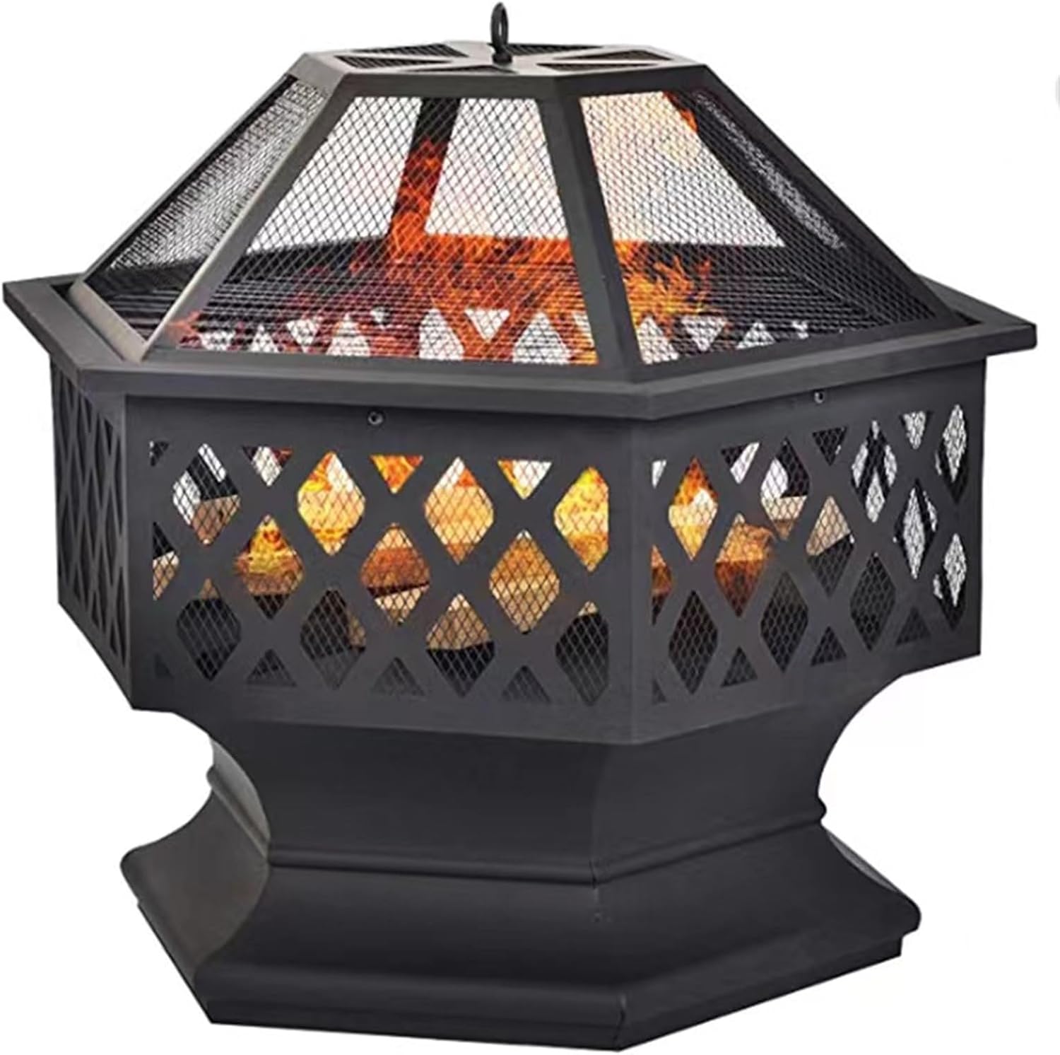 Fire pit with grill Fire Pit with Grill, Large Wood Burning Fire Pit with Cooking Grate, Outdoor Firepit with Fire Poker for Backyard Bonfire Patio Outside Picnic BBQ, Taygate9630