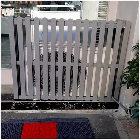 Outdoor Air Conditioner Cover For Outside Units Weatherproof Solid WoAir Conditioner Fence Screen For Outdoor Indoor Hide Privacy Orange blue Grey White (Color : Grey, Size : 105x4