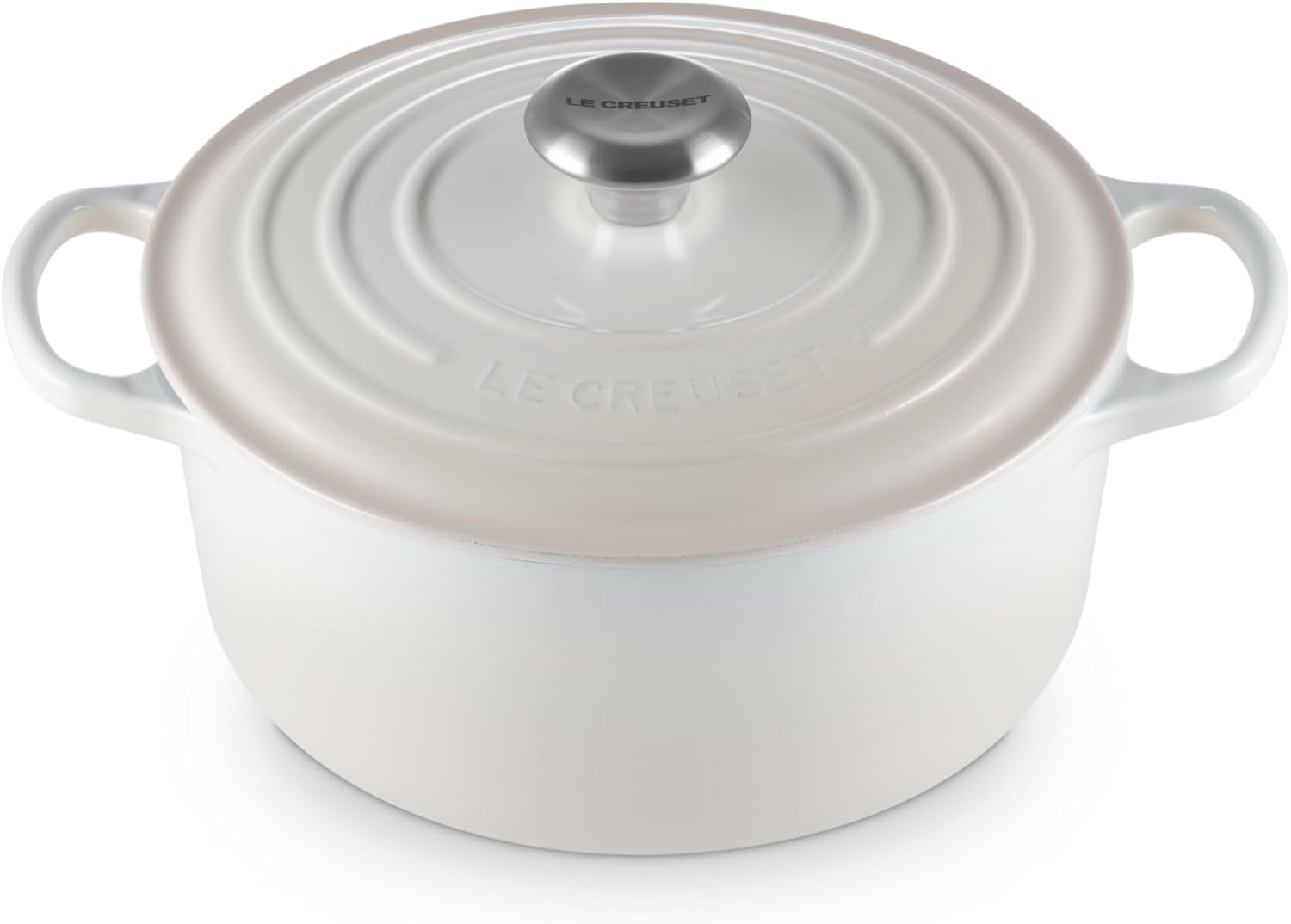 Le Creuset Enameled Cast Iron Signature Round Dutch Oven, 4.5 qt., Meringue