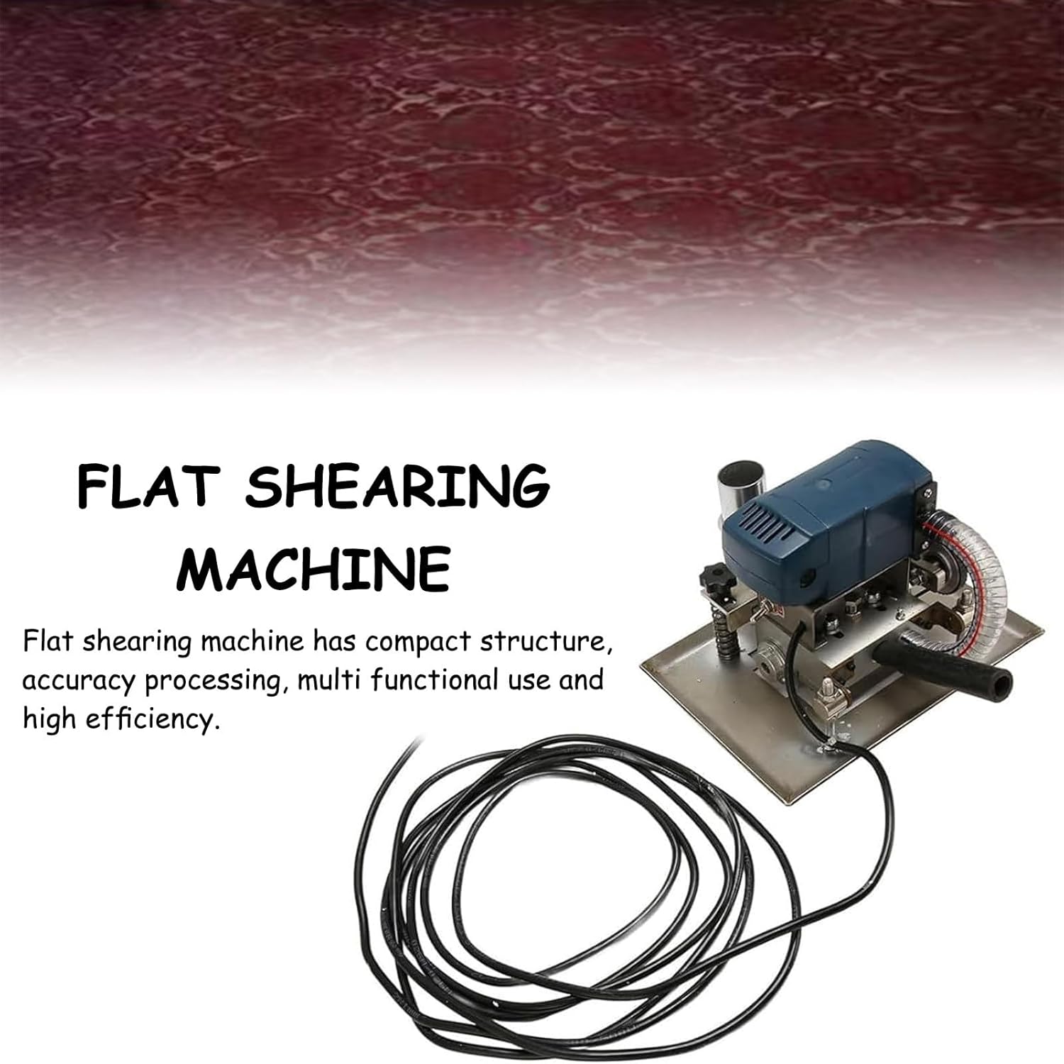Carpet Flat Shearing Mahcine, 500w Portable Flat Shearing Machine for Carpet Rug, 15000rpm Carpet Cleaning Machines, 3 in Rotating Blade, for Household 110V