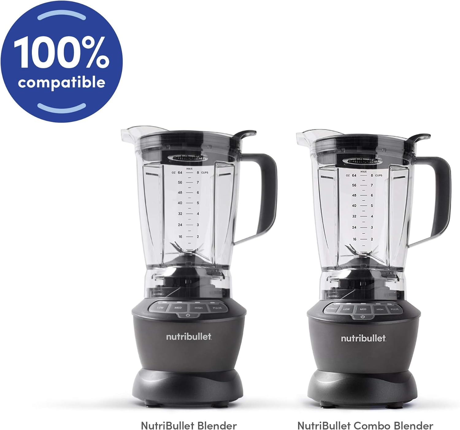 nutribullet 1200W Blender Combo with 64 oz Pitcher and 32 oz 900ml & 24 oz 700ml Cups