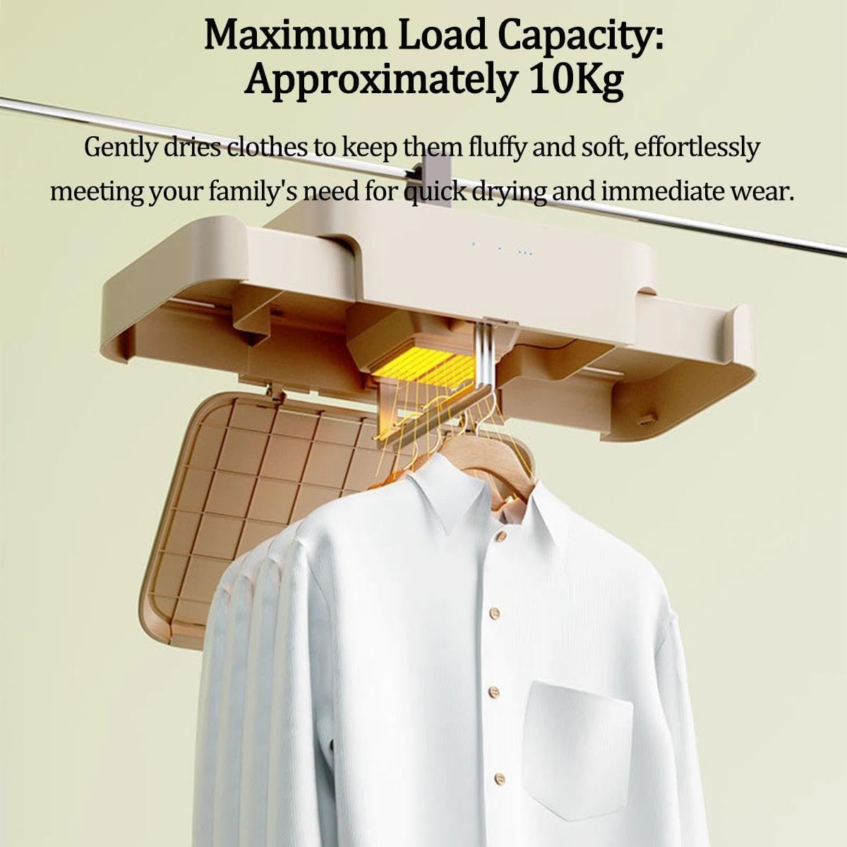 Portable Clothes Dryer with Time Setting,Three Adjustment,Remote Control,Clothes Dryer Hold 8-12 Items for Laundry Travelling Hotel Room