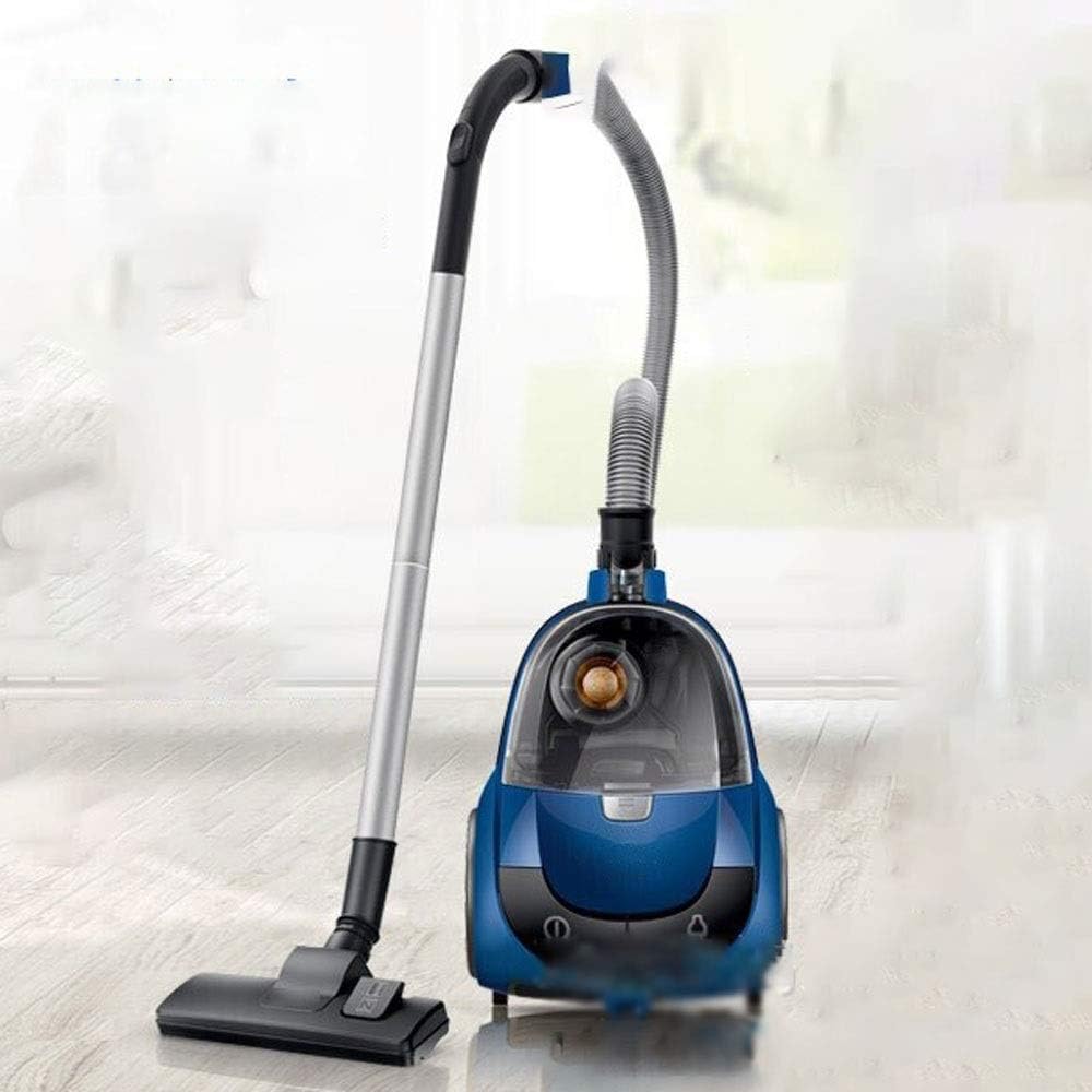 Vacuum Cleaners 1400W Low Noise Horizontal Vacuum Cleaner,for Home Hard Floor Carpet Lightweight Power Strong Suction Powered Corded Canister Vacuum Cleaner, Sky Blue.