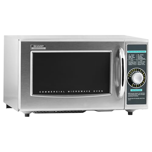 Sharp R-21LCFS Medium Duty Commercial Microwave (Dial Timer, 1000-Watts, 120-Volts) (Update of R-21LCF),Silver