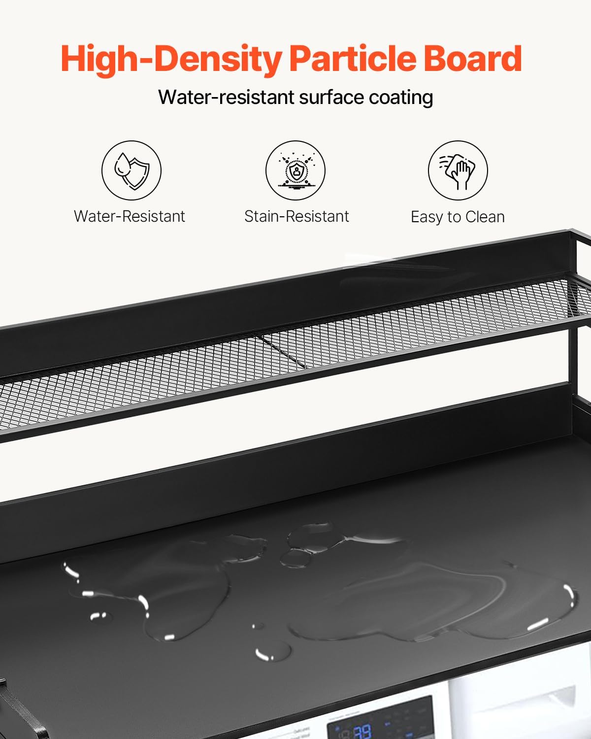 VEVOR Washer Dryer Countertop with 2-Tier Shelf, 54