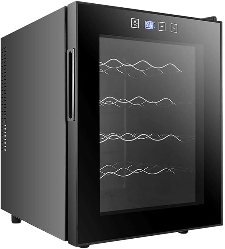 49L Wine Cooler/Fridge Beverage Refrigerator Small Mini Red & Cellar Beer Soda,Digital Temperature Display, Double-Layer Glass Door, Quiet Operation Compressor