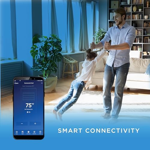 Commercial Cool Portable Air Conditioner, Dehumidifier & Fan, Portable Air Conditioner 9,000 BTU Covers up to 400 Sq. Ft., Wifi Enabled, Blue