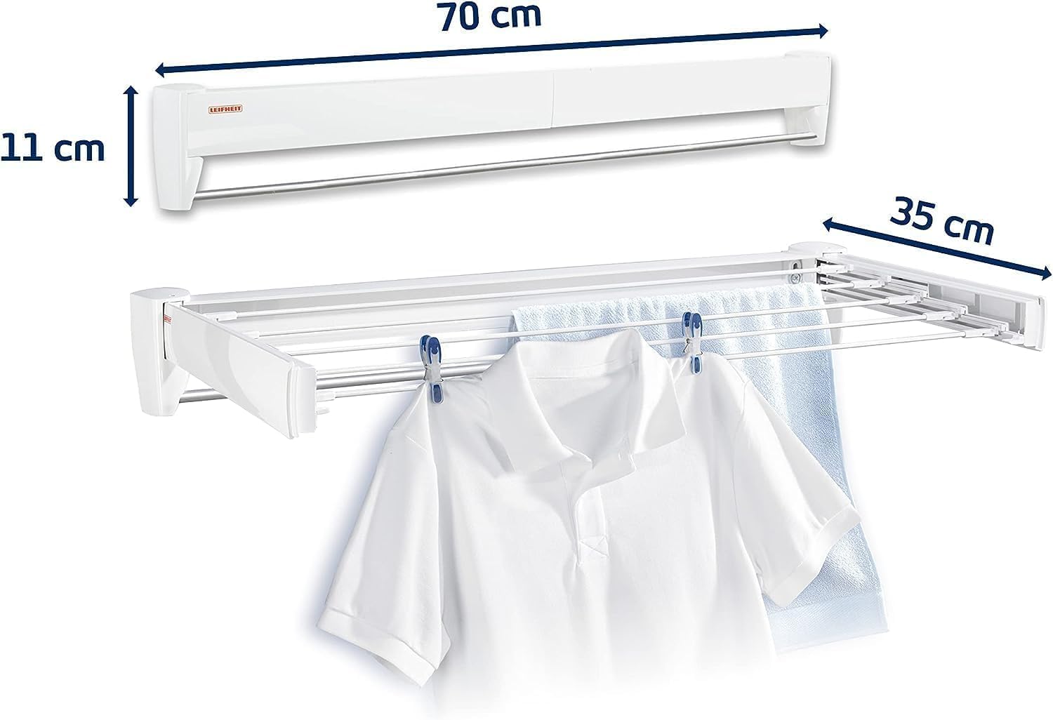 Leifheit 82201 Wall Dryer Telefix 70, White