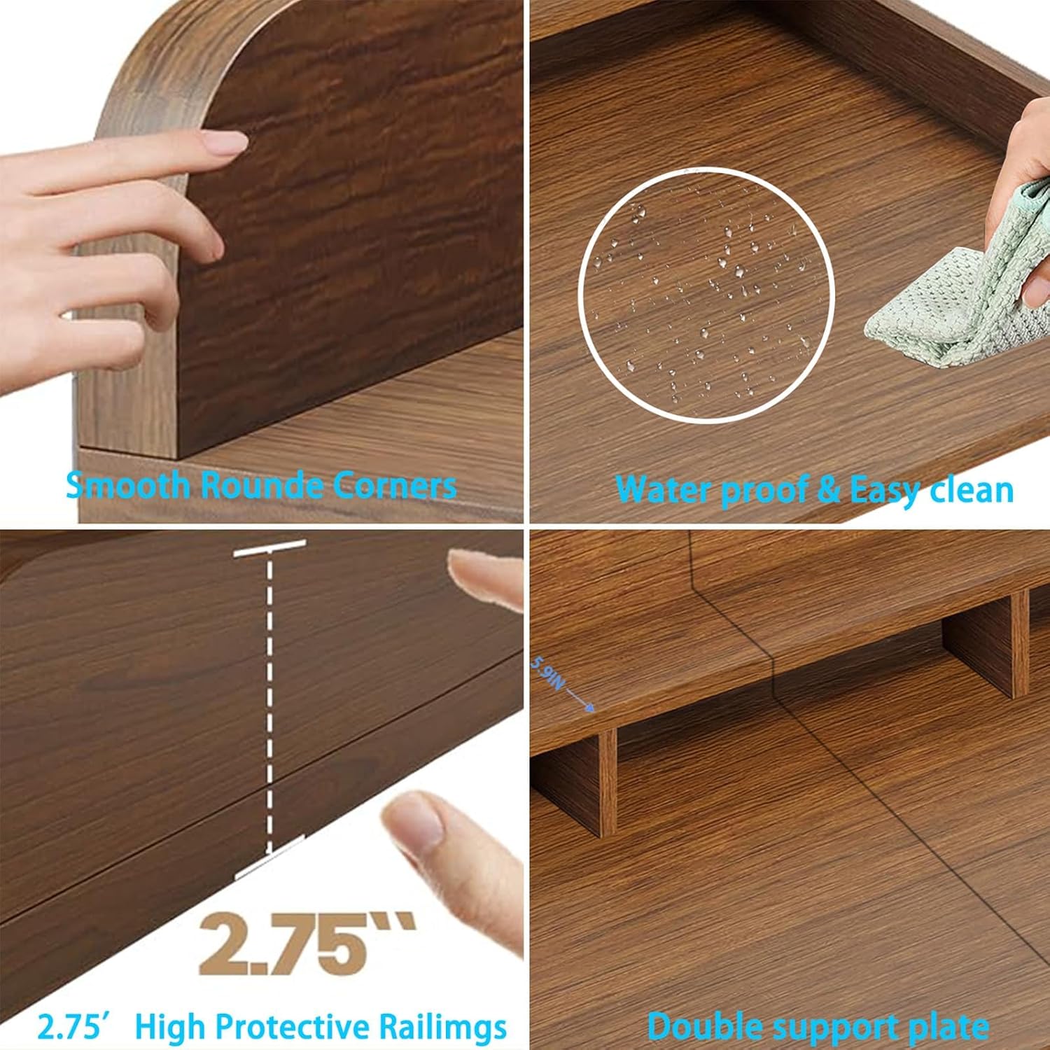 2-Tier Washer Dryer Countertop with Non-Slip Pads Laundry, Laundry Countertop Cover, 54