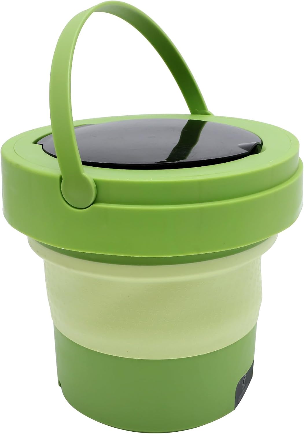 Portable Mini Washing Machine 6L with US Plug, Foldable Portable Washer for Camping and Travel, Compact Clothes Washer and Spin Dryer in Green for Small Apartments and Rv Use