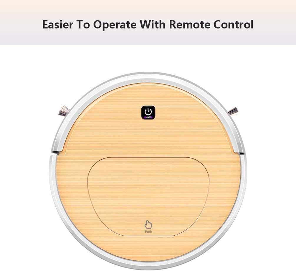 Robot Vacuum Cleaner Sweeping Robotic Robot Vacuum, Intelligent Automatic Sweeping Mopping Vacuuming for All Types of Floor Anti-Fall-Orange (Color : Orange) (Orange)