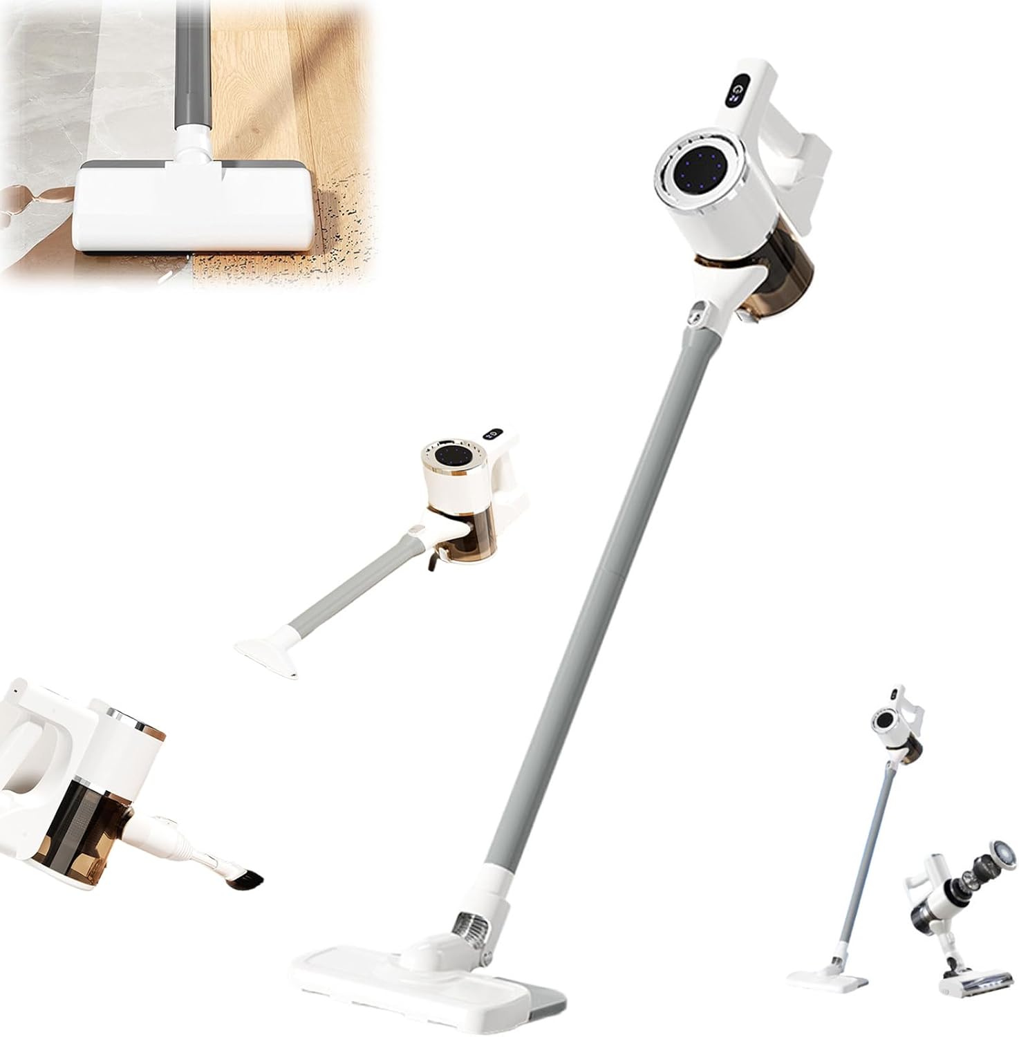 Osmo Pro Vacuum, Cordless Stick Vacuum with 380W Brushless Motor, 15000Pa Strong Suction, 5-Stage Filtration, 2-in-1 Suction & Scrubbing Cleaner for Pet Hair, Carpet, and Floor