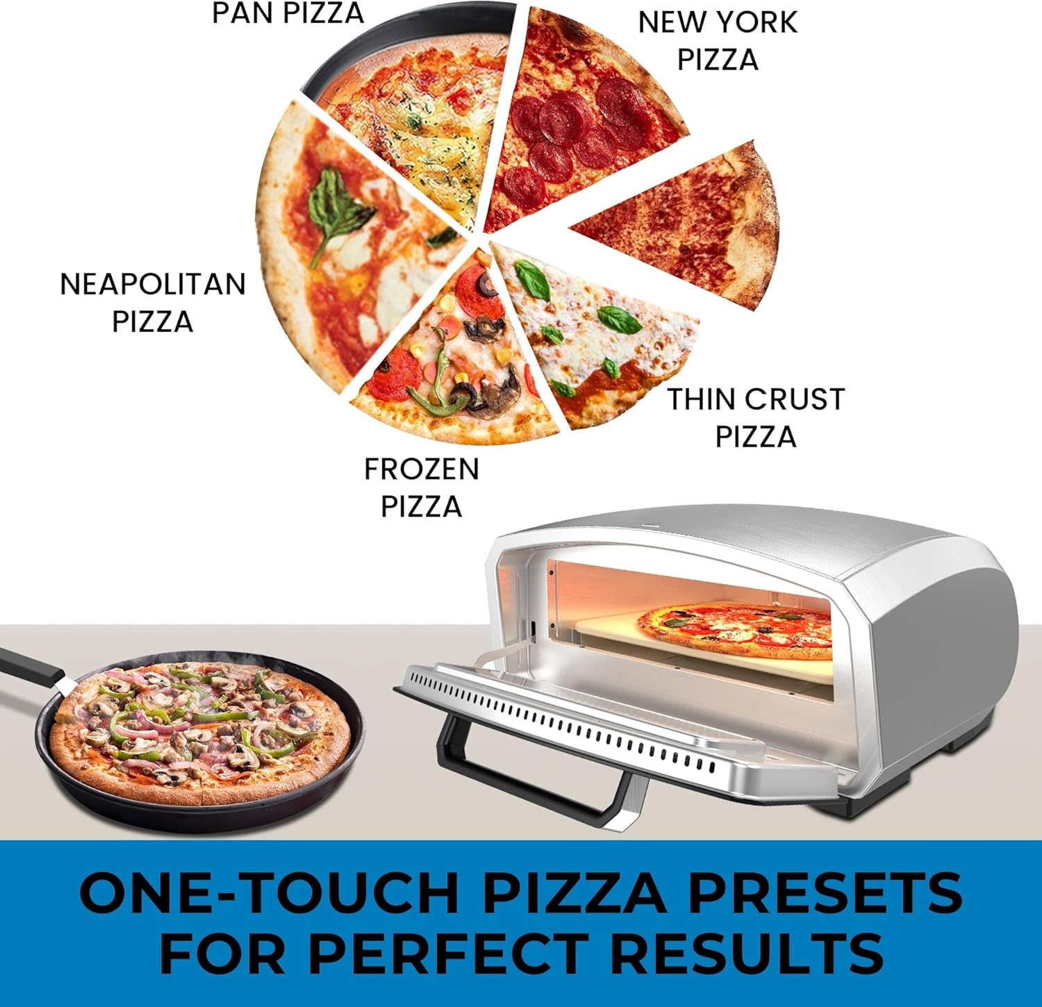 Kenmore indoor/outdoor pizza oven - countertop pellet electric portable ovens, horno para outside restaurant camping to grill solo 13 inch pizzazz