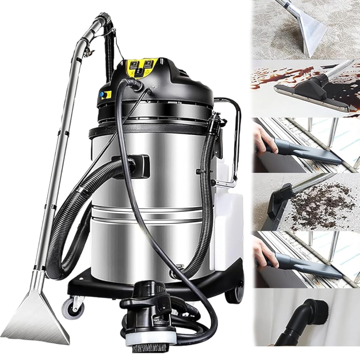 Deep Cleaning Extractor, Portable Carpet Cleaner Machine,Commercial Carpet Cleaner Machine,3 in 1 Rug Extractor, Lifts Spills from Carpets, Stairs, Upholstery,40L