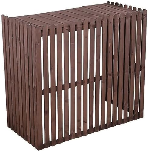 Wooden Air Conditioner Cover Outdoor Solid Wood Shelf, Lattice Wooden Air Conditioner Cover, Air Conditioner Outer Cover, Outdoor Plant Storage Room/Brown/85X35X80Cm ( Color : Brown , Size : 85X35X80C