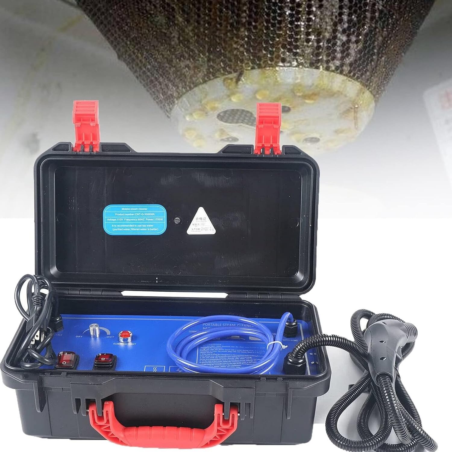 Portable Handheld Steam Cleaner, High-Pressure 5Bar Pressurized Steamer For Kitchen, Car, Home Cleaning(220v#3000w)